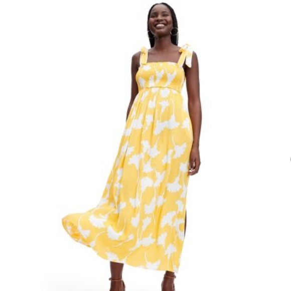 DVF X Target Diane Von Furstenberg Smocked Tie Strap Ginko midi dress si… - Picture 1 of 4